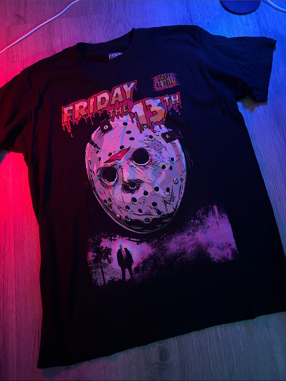 Jason Voorhees Friday the 13th slasher graphic tee shirt